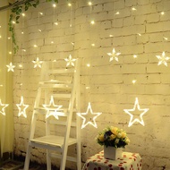 Star Curtain Light 2m5 8 Modes - Includes 12 Stars - Room Decoration