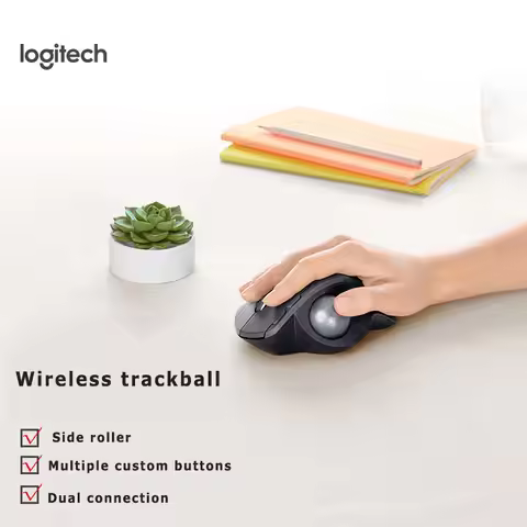 NEW Logitech MX ERGO S Wireless Мышь Trackball Mouse Adjustable Ergonomic Rechargeable Bluetooth for