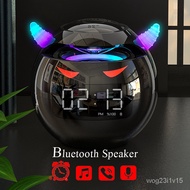 Bluetooth Speaker audio with LED Digital Ala Clock Mic Player Wireless Ball Shape Clock Speaker Mini  Speaker Ala clock