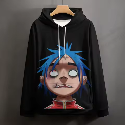 New Rock Band Gorillaz 3d Print Hoodie Men Women Fashion Funny Hoodie Sweatshirt Hip Hop Tracksuit M