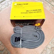 UNITED INNER TYRE 26 x 1.75 - 2.125 AV MOTORCYCLE VALVE 48mm