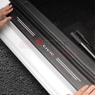 x70 accessories= [4pc] Honda CIVIC FC FD Door Sill Side Step Anti Scratch Protector Carbon Fibre Sticker Car Accessories