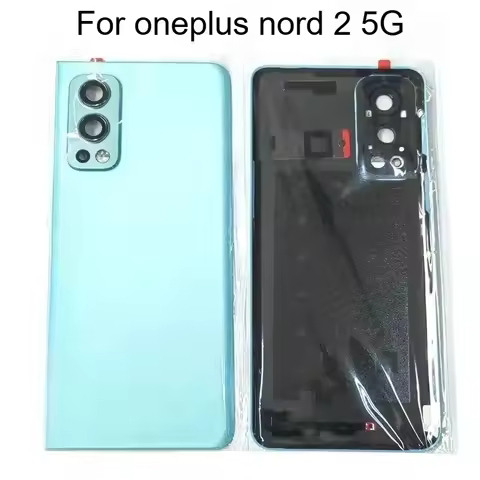 For oneplus nord 2 5G DN2101 DN2103 Battery cover back rear housing back frame glass parts With lens