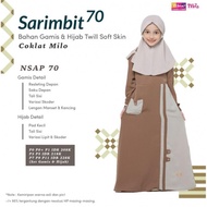 Gamis Anak Sarimbit Nibras Terbaru 2020 NSAP 70 Coklat Milo Dan Abu