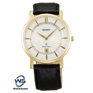 Orient FGW01002W0 Analog Quartz Silver Dial Japan Movt Leather Strap Men's Watch