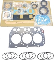 HAOSHUN 3TNA72 Full Gasket Kit + Piston Rings for Yanmar 3TNA72L 3TNA72UJ Engine John Deere 430 455 