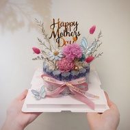 母親節有錢花一層蛋糕/可放15張/有錢花蛋糕/永生花/鈔票蛋糕