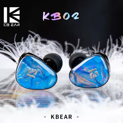 KBEAR KB02 10mm+10mm Dual IEM Hifi in-ear Earphones with Detachable Cable Design Bone Conduction Dyn
