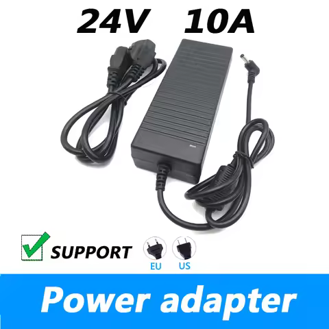 Power Supply Adapter DC 24V 10A New AC 100V-240V 240W Converter Power Adapter DC24V 10A 5.5*2.5mm EU
