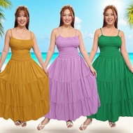 Reese dress S-2XL adjustable strap garterized smocked bust and waist chic preppy elegant minimalist