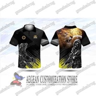 Tactical TRILEG TAU GAMMA PHI Security 3D Zipper polo shirt (Free custom design)