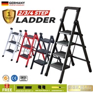 SENBIJU Ladder 3-step 4-Step Ladder Folding Home Ladder Iron Black And White 2-Step