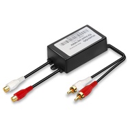 RCA Noise Filter Hum Eliminator Ground Loop Isolator (No Affect Bass) Quality Isolator for HiFi Ster