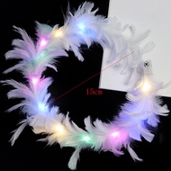1pc Birthday Wedding Luminous Festival Costume LED Wing Headband Night Fancy Dress Girl Angel Party 