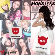 NEW~ Babymonster World Tour 2025 Hello Monsters Tote Bag Printed Kpop Babymonster Bag#03