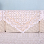 Sofa Towel Backrest Towel Cover Cloth Lace Fabric Back Towel Armrest Dustproof Cushion Towel Sofa Slipcover Sofa Cushion White