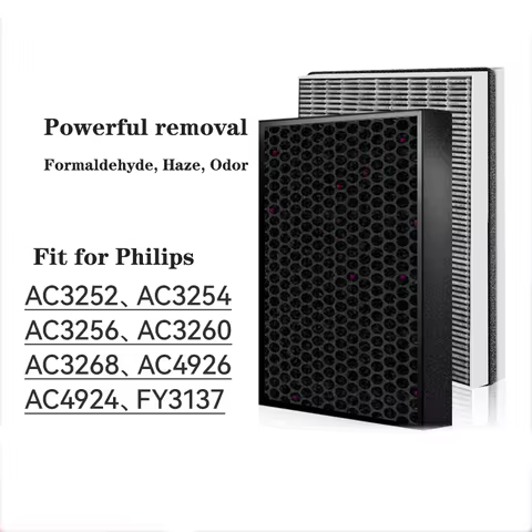 Activated Carbon Filter True HEPA Filters Replacement for Philips Air Purifier AC3256 AC3260 FY3433 