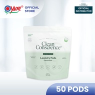 [Single Pack] Clean Conscience 5-in-1 Laundry Pod Odour Care (50 Pods) - Plastic Waste Free