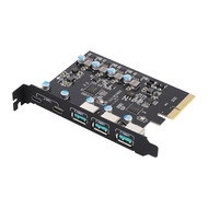 PCIe to USB 3.2 Gen 2 Card with 20Gbps Bandwidth 5-Port (3X USB-A -2X USB-C) Converter PCIE Splitter