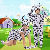Children Animal Performance Costume Cow Toddler Calf Ranch Costume Three-Dimensional Cartoon Flower 