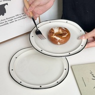 Korean Style INS/Ceramic Plate/Dessert Plate/Breakfast Plate/Microwave Safe