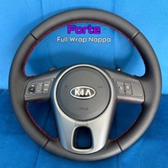 Cover Steering Kia Forte (Buka Kulit Lama) Custom Steering Cover DIY Nappa Jahit Sendiri
