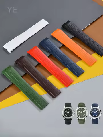 For Patek Philippe Grenade Rubber Watch Strap Aquanaut Series 5167/5164 PP Original Durable Silicone