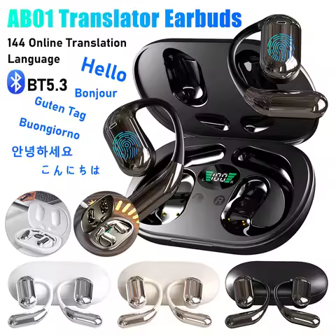 YYK-Q16 Instant Voice AI Translator Headphones 3-in-1 Music Call Real Time Language Translation Earb