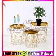 READY STOCK 🔥 3 in 1 Set Nordic Coffee Table, Round Side Table