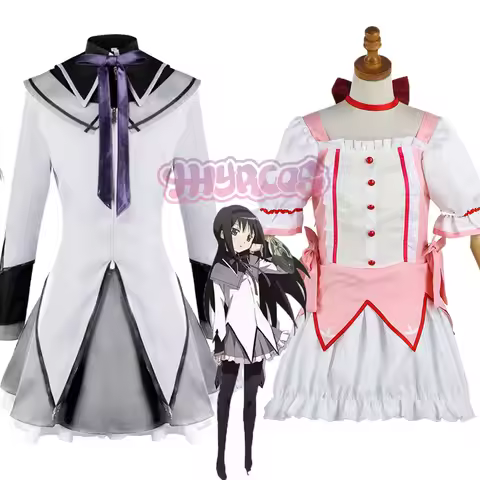 Akemi Homura Cosplay Costume Fighting Uniform Stockings Akemi Homura Outfits Kaname Madoka Cosplay C