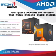 AMD Ryzen 9 7900 7900X 7950X AM5 Box Processor