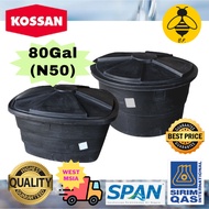 Polytank Poly Tank KOSSAN 80GAL (N50) PE POLY WATER TANK TANGKI AIR BULAT SEGI EMPAT Sirim