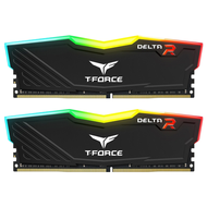 TEAMGROUP 十銓 T-FORCE Delta 炫光RGB系列記憶體 8G 黑色 DDR4-3200 CL16 2個