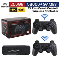 BOYHOM X2 Plus 256G 58000 Game 4K Game player 3D HD Retro Video Game Console Wireless Controller TV 