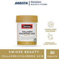Swisse Beauty Collagen + Hyaluronic Acid Booster 80 Tablets ผิวเนียนกระชับ อ่อนเยาว์ อิ่มน้ำ