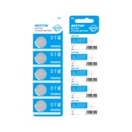 ถ่านกระดุม BESTON CR2032 Lithium Battery 3V ของแท้ ของใหม่ 1 แผง 5 ก้อน