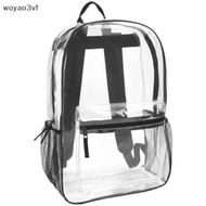 [O3VF] Waterproof Transparent Backpack Clear PVC 1Pcs Stadium Approved for Baseball Games Daily Comm