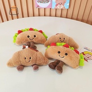 [TEODW] Bread Plush Pendant Toy Creative Croissants Roll Taco Cake Plush Doll Keychain Decoration Ba