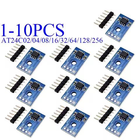1-10PCS EEPROM memory module I2C interface AT24C02/04/08/16/32/64/128/256 selectable