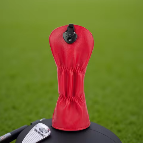 Factory Price Golf Club Headcovers Red Premium Leather Golf Driver Fariway Wood Covers Hybrid Head C