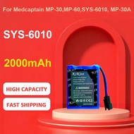 KiKiss Battery For Medcaptain MP-30 MP-60 SYS-6010 MP-30A,SYS-6010,2000mAh