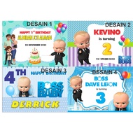GOODYBAG BIRTHDAY LABEL STICKER/BENTO BOSS BABY MOTIF