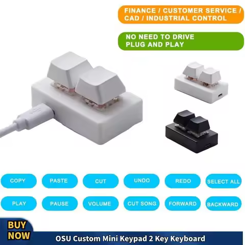 OSU Custom Mini Keypad 2 Key Keyboard Programming Macro Keyboard Copy Paste Cut HID Mechanical Keybo