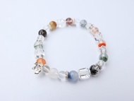 星盆觀測儀 彩幽靈 半盆彩幽靈 四季幽靈 白水晶 六角柱 水晶手鏈