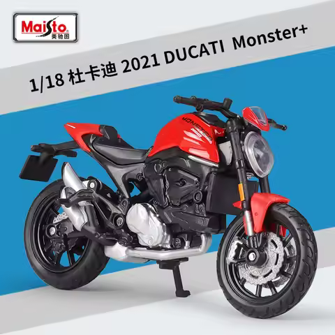 Maisto 1:18 Ducati Monster 2021 Monster+ Heavy-duty Motorcycle Simulation Alloy Finished Model