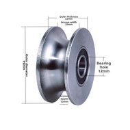 JIFUPAIDANG | H-Slot Hoisting Guide Pulley 304 Stainless Steel
