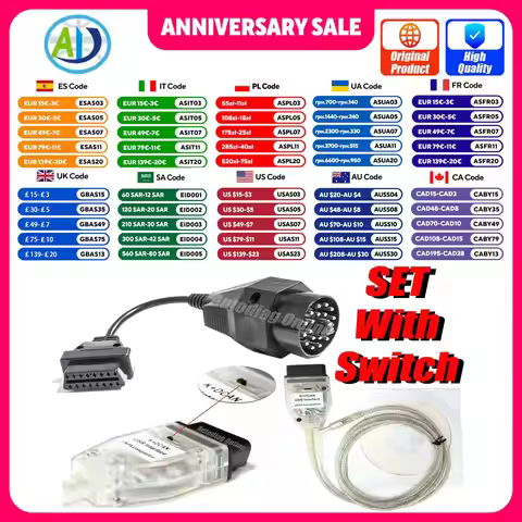 OBD2 Auto Diagnostic Tool for E39 E38 E53 X5 Z3 E36 E46 with ATMEGA162 FT232RL Chip K+DCAN Diagnosti
