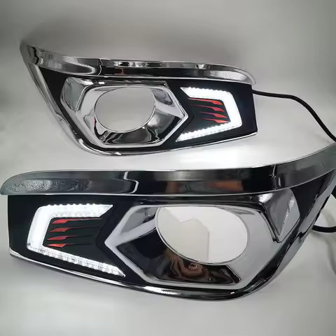 Car Flashing 2PCS LED DRL For Toyota Fortuner 2012 2013 2014 Car daylight Daytime Running Lights fog