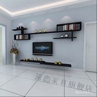 【TikTok】#Pu Lian TV Wall Shelf Creative Background TV Cabinet Partition Shelf Combination Wall Cabinet Modeling Assembly