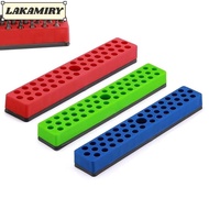 LAKAMIRY Magnetic Hex Bit Holder Organizer, Solid Color 43 Holes Screwdriver Bit Storage Organizer, 